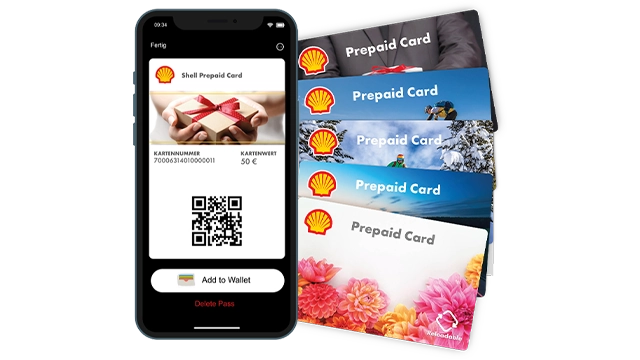 Kartenmotive Shell Prepaid Card